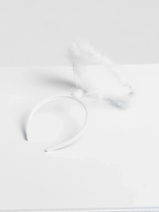 Beyaz Otrişli Tüylü Esnek Yapı Melek Haresi Melek Tacı