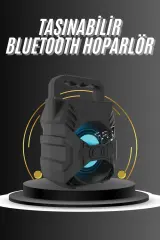 Kablosuz Bluetooth Hoparlör Ses Bombası Rgb Işıklı Taşınabilir Yüksek Ses Kaliteli