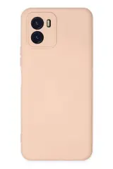 Newface Vivo Y15s Kılıf Nano İçi Kadife Silikon - Pudra