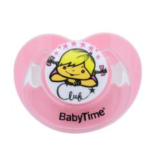 BabyTime BT137 Silikon Damaklı Koruyucu Kapaklı Mat Gövdeli Emzik No:1 - Pembe