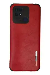 Newface Xiaomi Redmi 10c Kılıf Loop Deri Silikon - Kırmızı