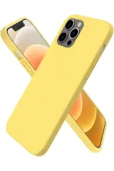 Newface İphone 12 Pro Max Kılıf First Silikon - Sarı