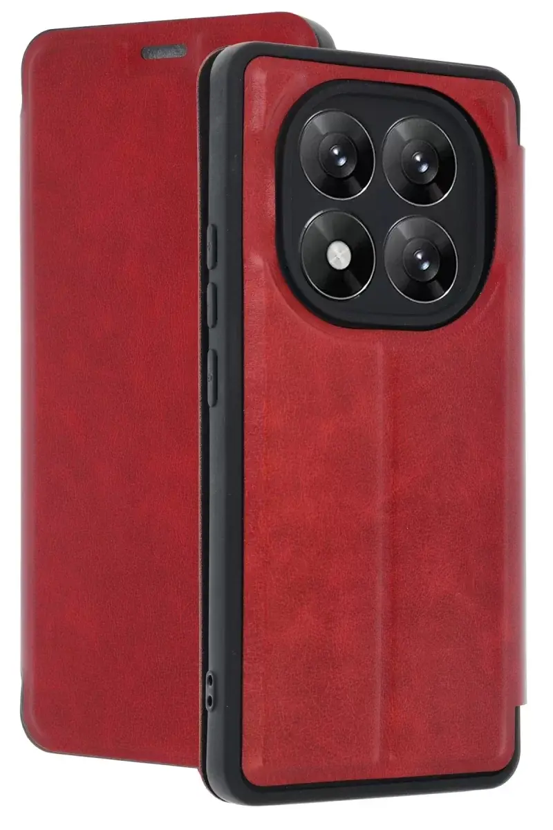 Newface Xiaomi Redmi Note 14 Pro 5g Kılıf Flip Cover - Kırmızı