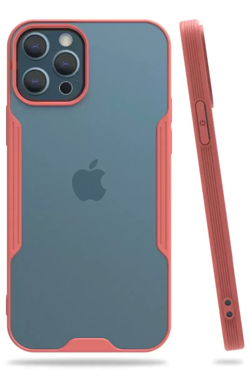 Newface İphone 12 Pro Max Kılıf Platin Silikon - Pembe