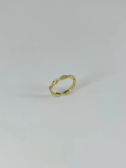 14 K Gold Kaplama Zirkon Taşlı Yüzük