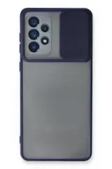 Newface Samsung Galaxy A53 5g Kılıf Palm Buzlu Kamera Sürgülü Silikon - Lacivert