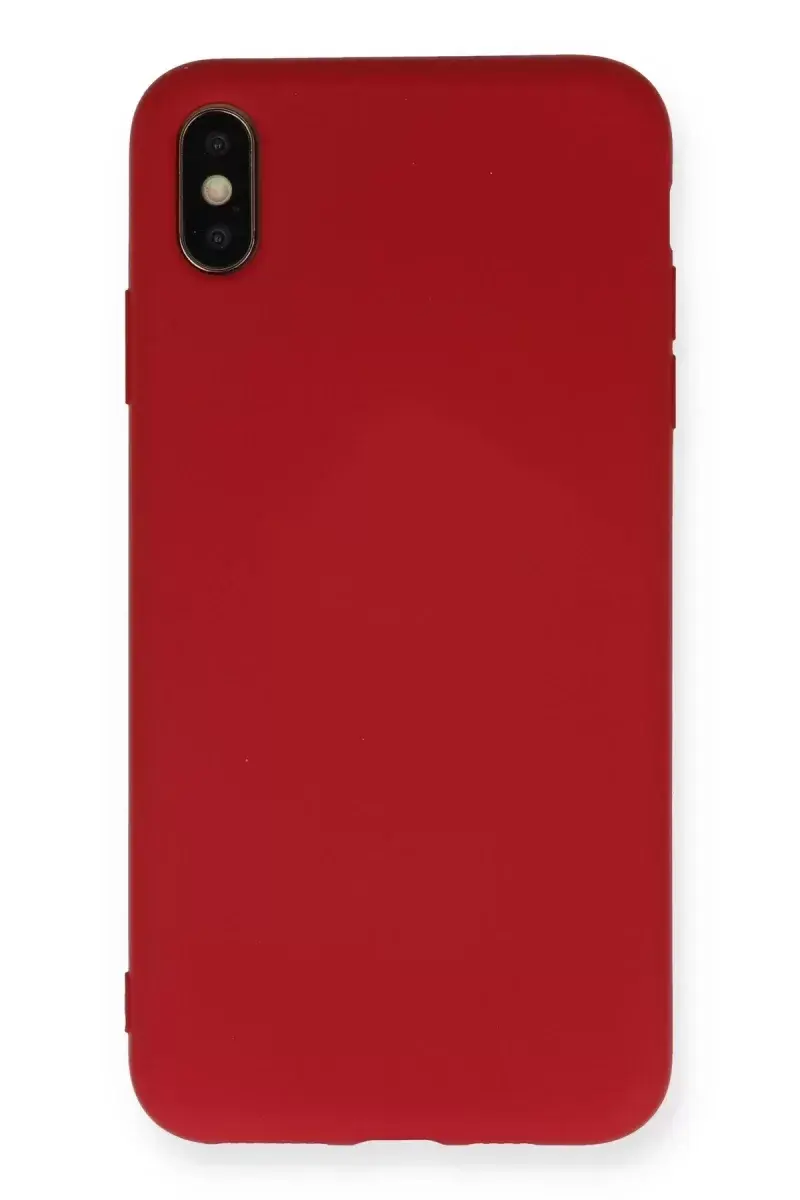 Newface İphone X Kılıf Nano İçi Kadife Silikon - Kırmızı