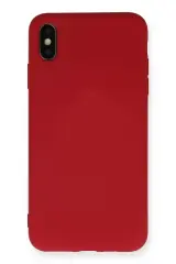 Newface İphone X Kılıf Nano İçi Kadife Silikon - Kırmızı