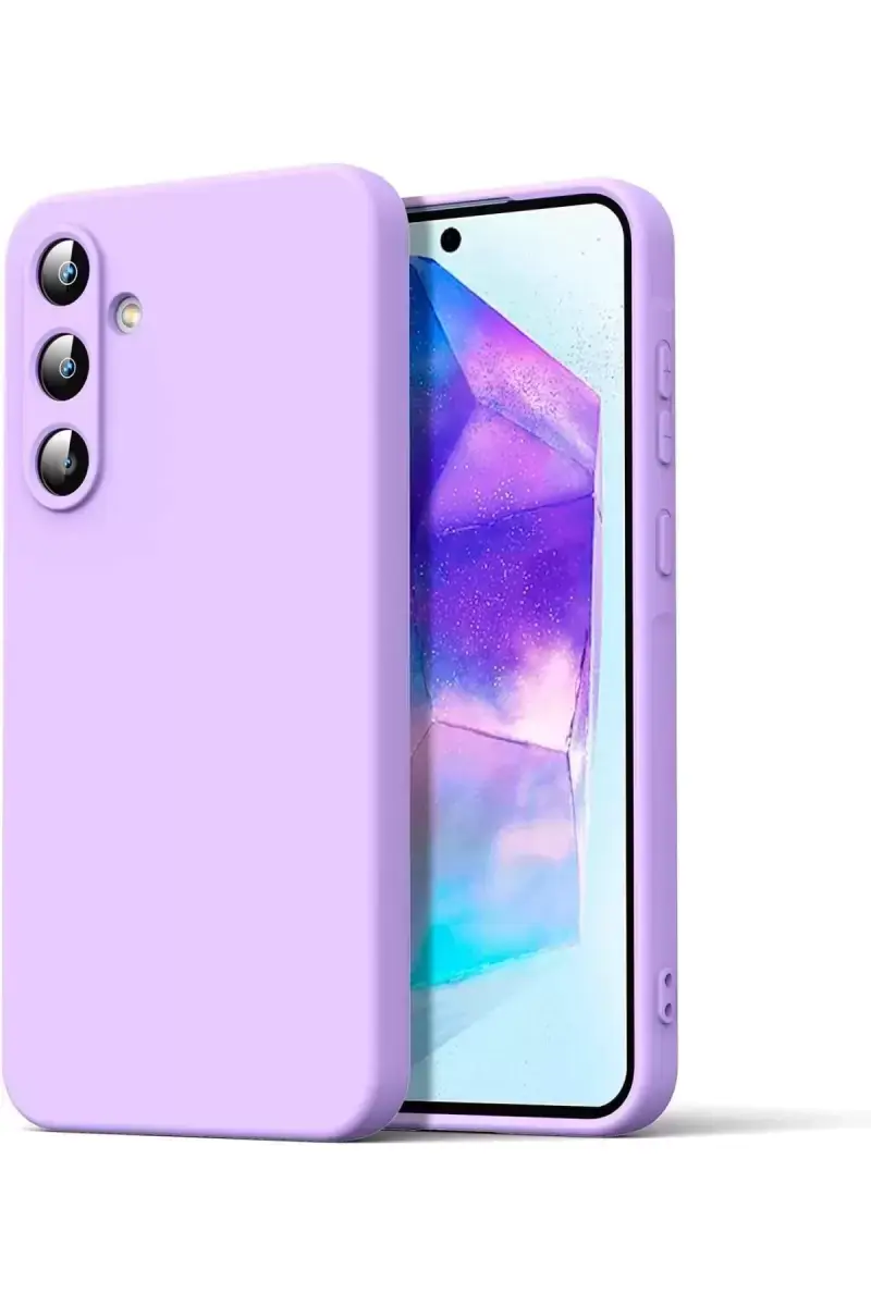 Newface Samsung Galaxy A16 5g Kılıf Nano İçi Kadife Silikon - Lila