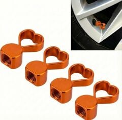 Kalpli Alüminyum Sibop Kapağı 4'lü Set Turuncu