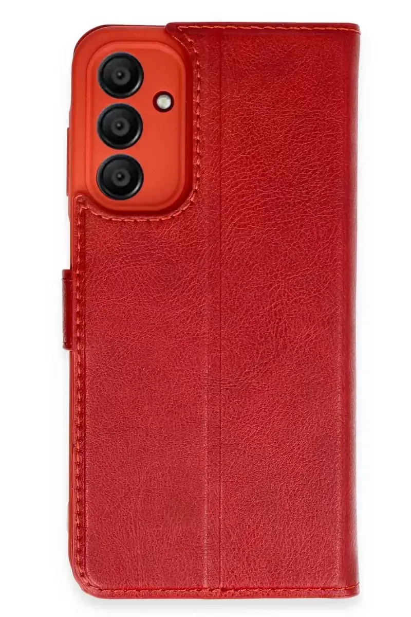 Newface Samsung Galaxy M15 Kılıf Trend S Plus Kapaklı Kılıf - Kırmızı