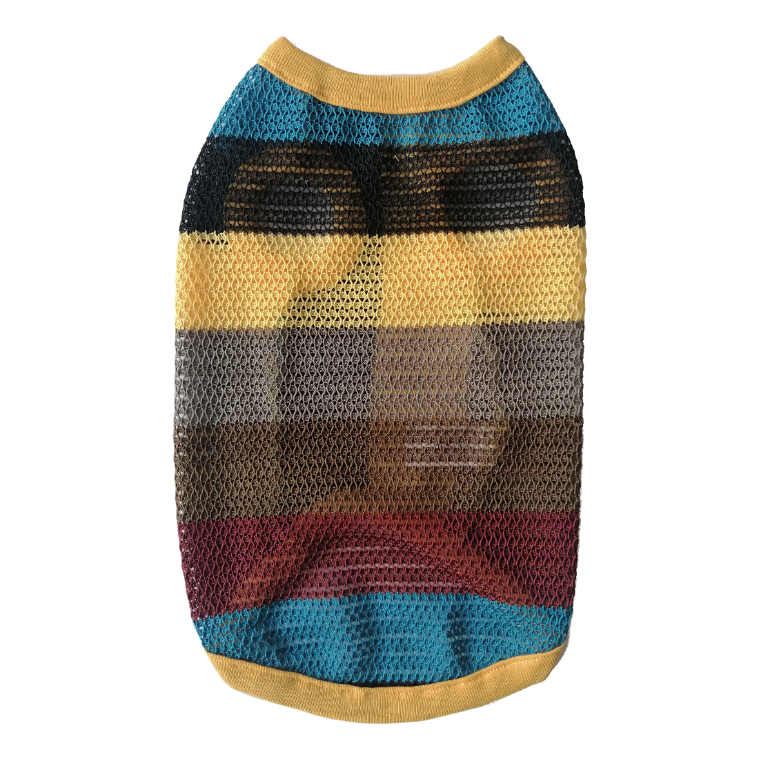 Köpek Kıyafeti Nefes Alan Kumaş Sarı Yakalı Tişört XXL 43 cm