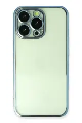 Newface İphone 14 Pro Max Kılıf Razer Lensli Silikon - Açık Mavi