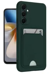 Newface Samsung Galaxy S24 Plus Kelvin Kartvizitli Silikon - Koyu Yeşil