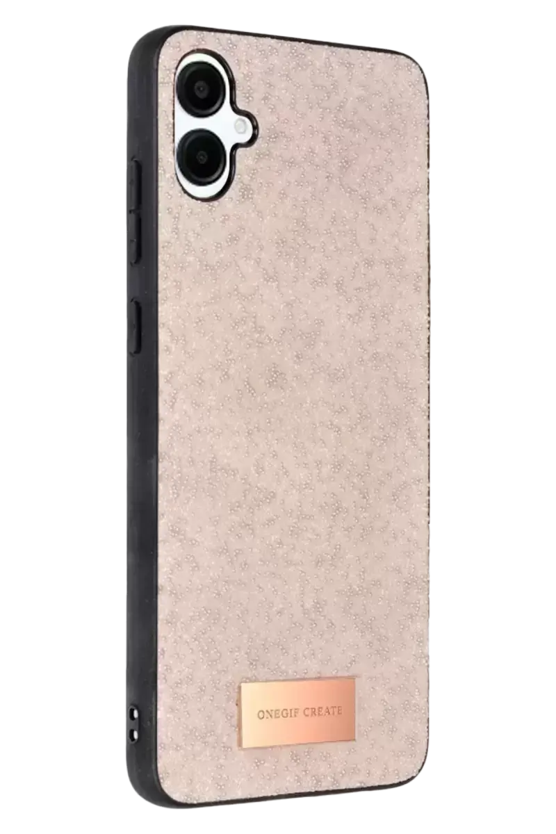 Onegif Samsung Galaxy A06 Bright Simli Kapak - Pembe