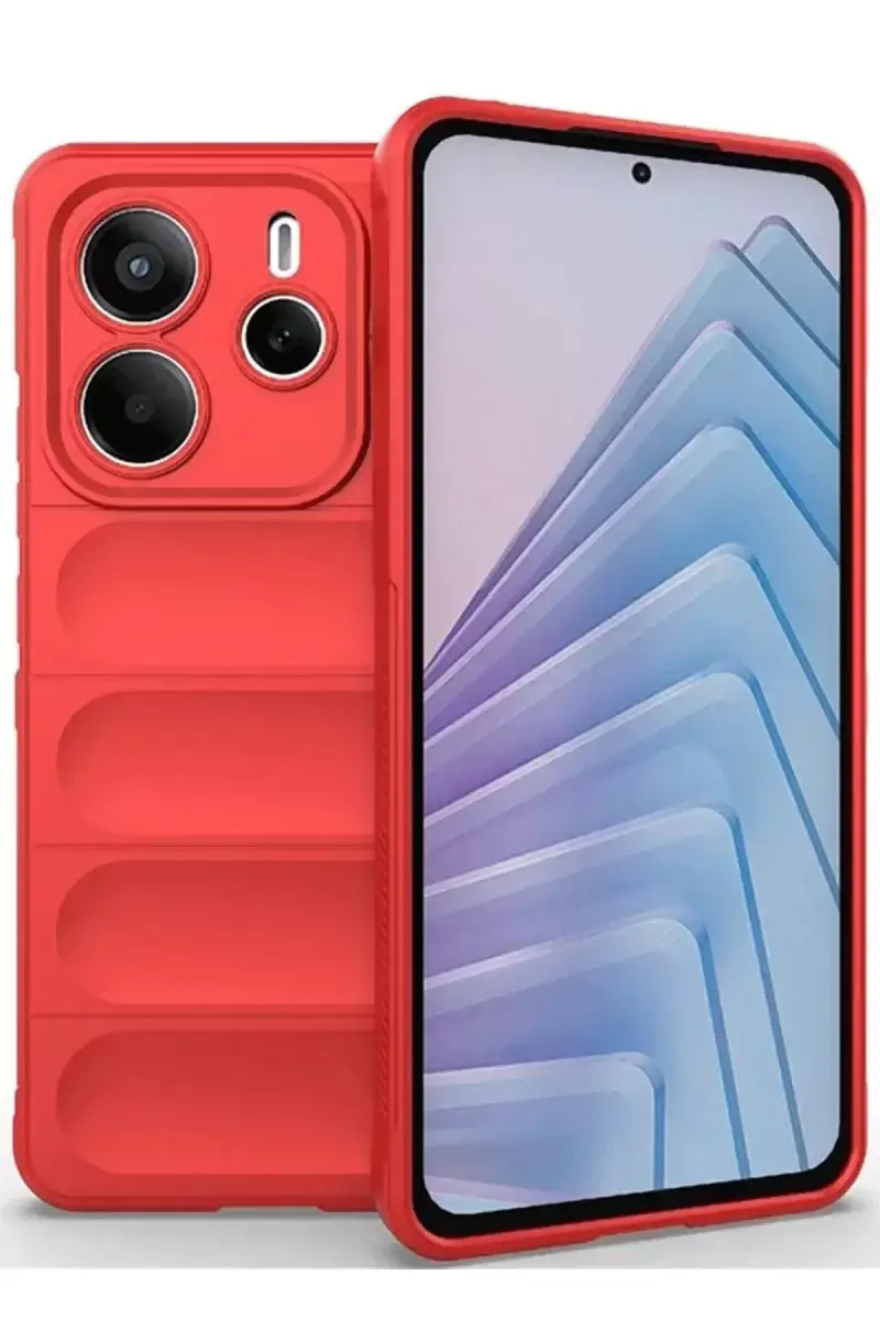 Newface Xiaomi Redmi Note 14 4g Kılıf Optimum Silikon - Kırmızı