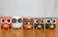 Ahşap 5'li Baykuş Seti Model 3