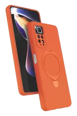 Newface Xiaomi Redmi Note 12 Pro 4g Regal Magsafe Standlı Kapak - Turuncu