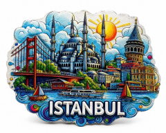 İstanbul Temalı Silikon Buzdolapı Süsü Magnet Alk5373