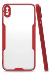 Newface İphone Xs Max Kılıf Platin Silikon - Kırmızı