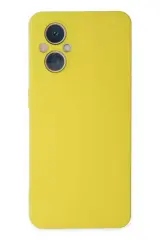 Newface Oppo Reno 7 Lite Kılıf Nano İçi Kadife Silikon - Sarı