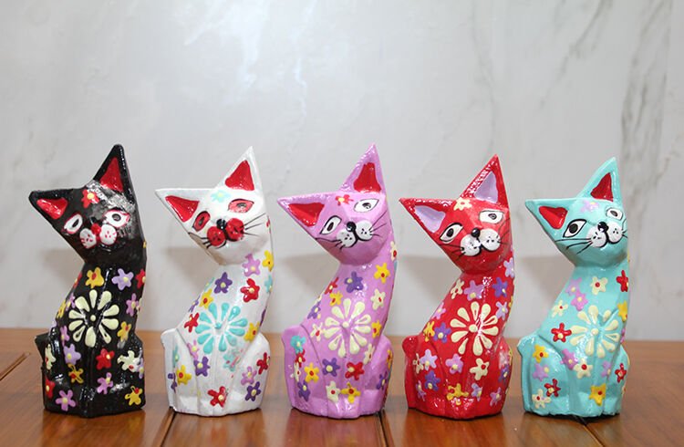 Ahşap 5'li Kedi Seti Model 2