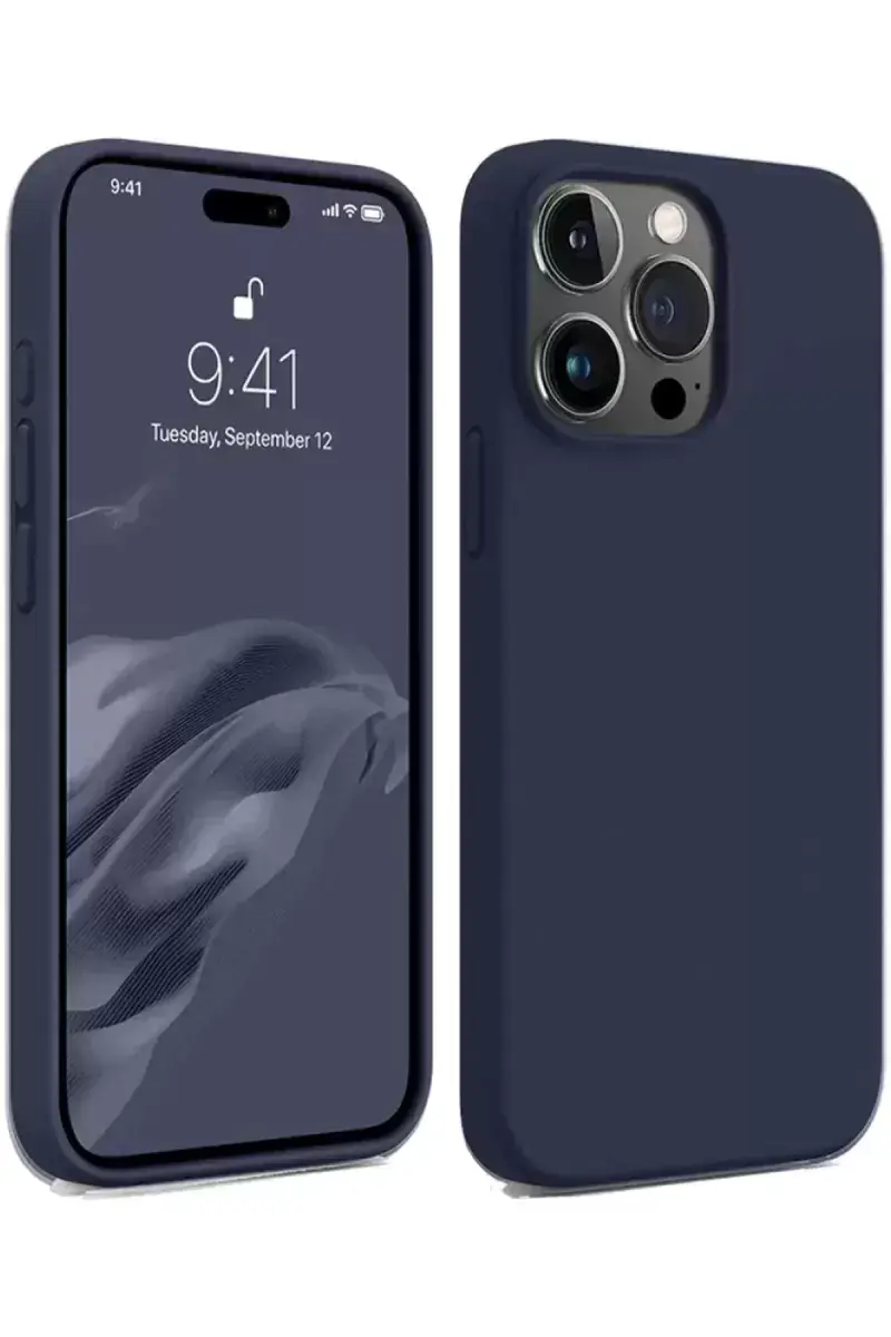 Newface İphone 15 Pro Max Kılıf First Silikon - Lacivert