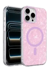 Onegif Apple İphone 16 Pro Max Mila Dalgalı Magsafe Kapak - Lila