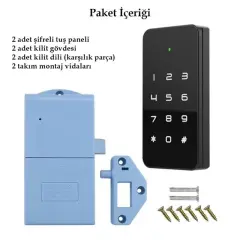 Powermaster Pm-26728 Rfıd Ve Tuş Panelli Dijital Elektronik Kapı Dolap Kilidi (2'li Paket)