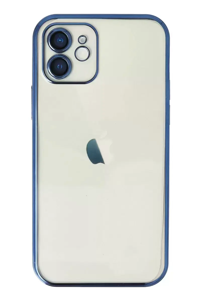 Newface İphone 12 Kılıf Razer Lensli Silikon - Lacivert