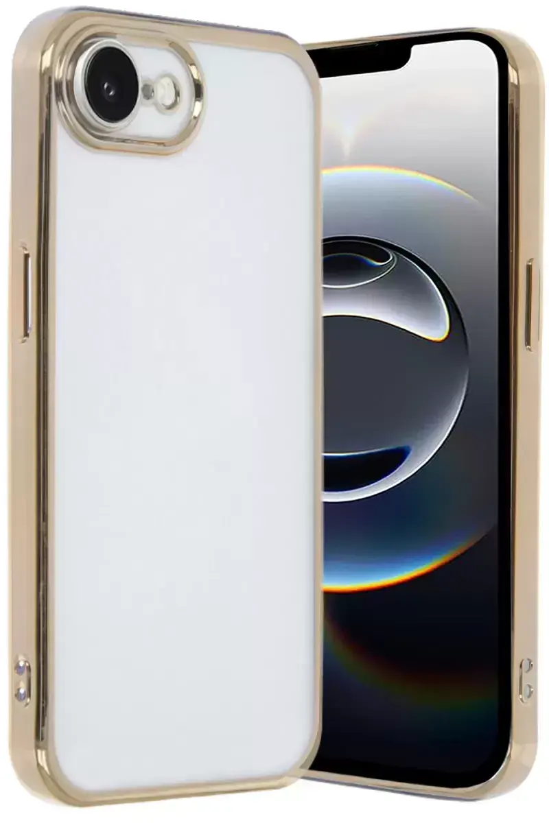 Newface İphone 16e Kılıf Razer Lensli Silikon - Gold
