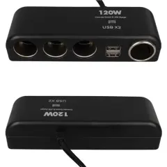 Olesson 1525 12-24v Çift Usb'lı 120w 80cm Kablolu 4'lü Araç Çakmak Çoklayıcı
