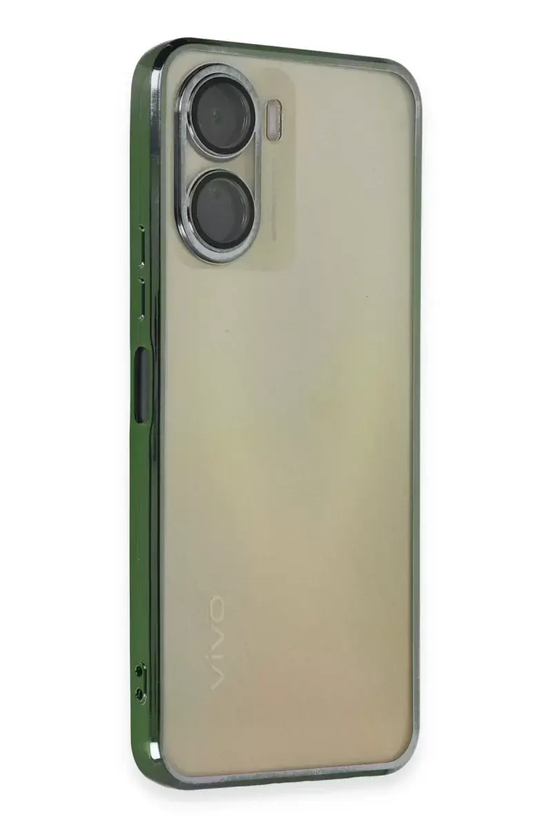 Newface Vivo Y16 Kılıf Razer Lensli Silikon - Yeşil