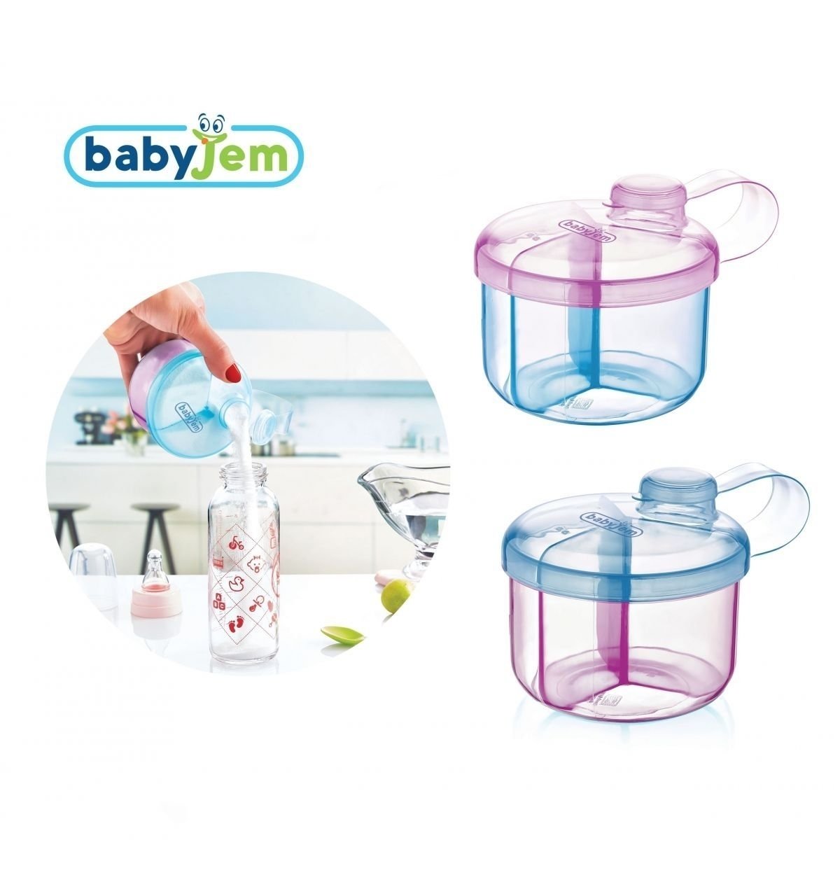 Babyjem Toz Mama Kabı Mavi