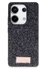 Onegif Xiaomi Redmi Note 13 Pro 4g Bright Simli Kapak - Siyah