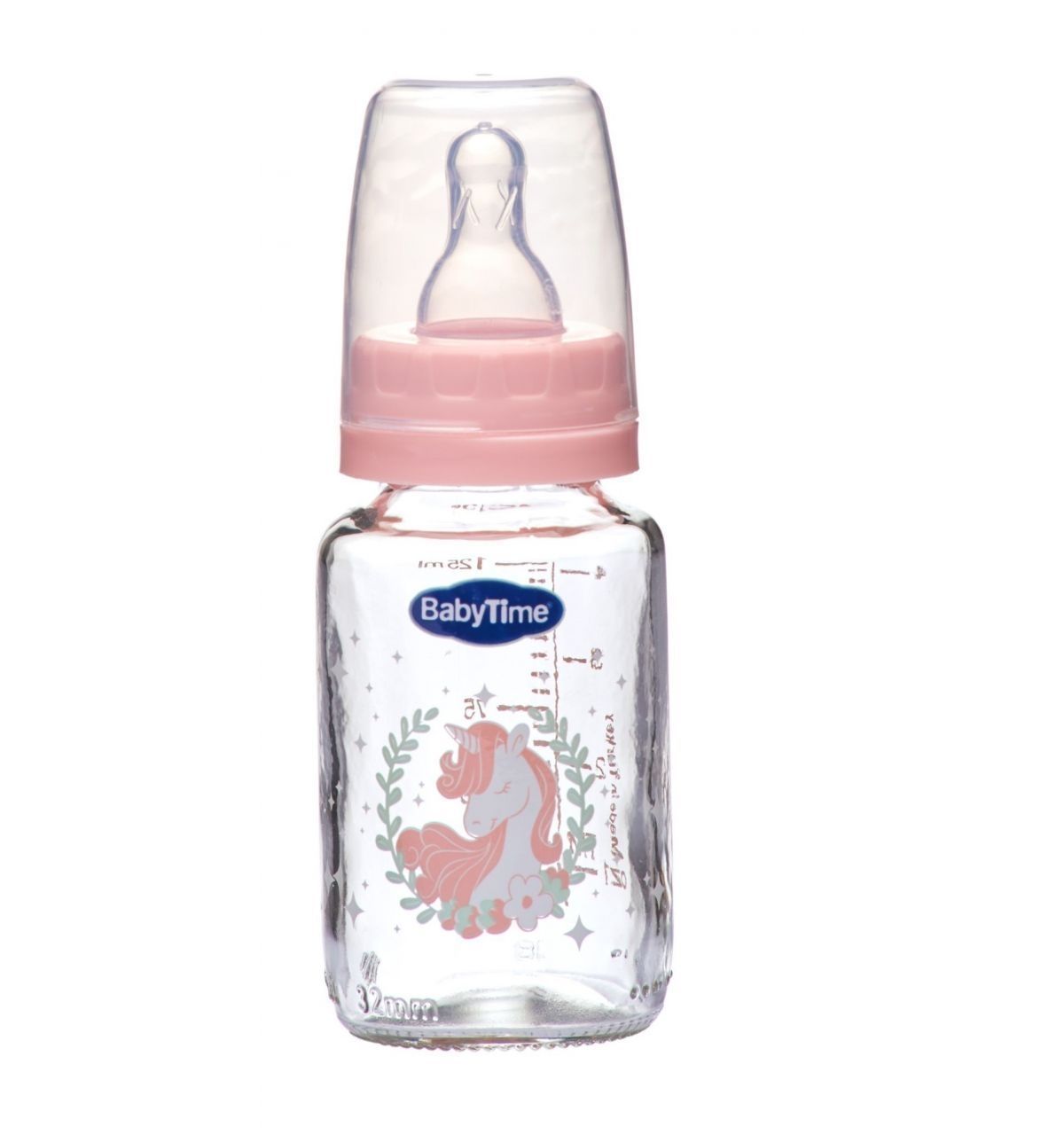 BabyTime BT074 Klasik Cam Biberon 125Cc - Pembe