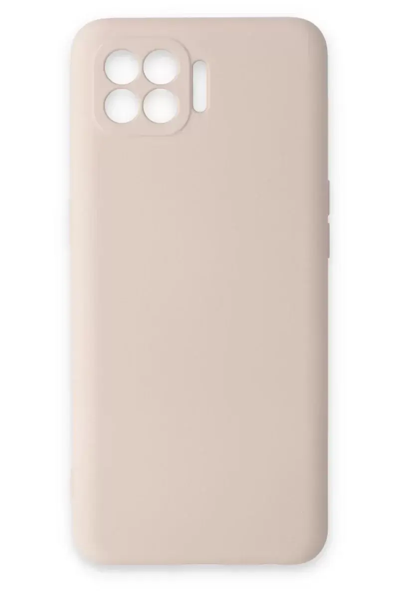 Newface Oppo Reno 4 Lite Kılıf Nano İçi Kadife Silikon - Pudra