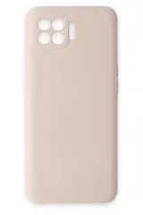 Newface Oppo Reno 4 Lite Kılıf Nano İçi Kadife Silikon - Pudra