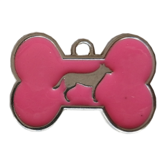 Kemik Şekilli Köpek İsimlik Aksesuar 2*3 cm Pembe