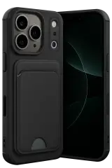 Newface Apple İphone 17 Pro Kelvin Kartvizitli Silikon - Siyah