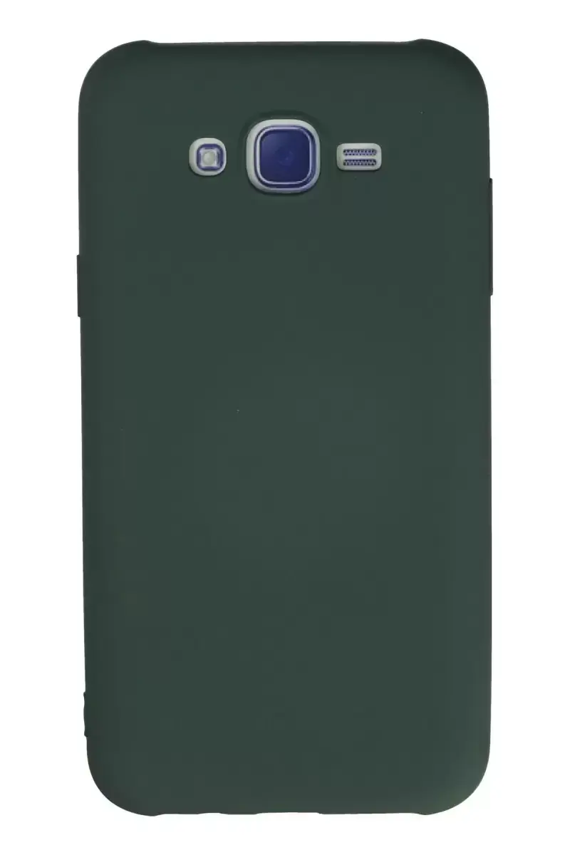 Newface Samsung Galaxy J7 Kılıf Nano İçi Kadife Silikon - Koyu Yeşil