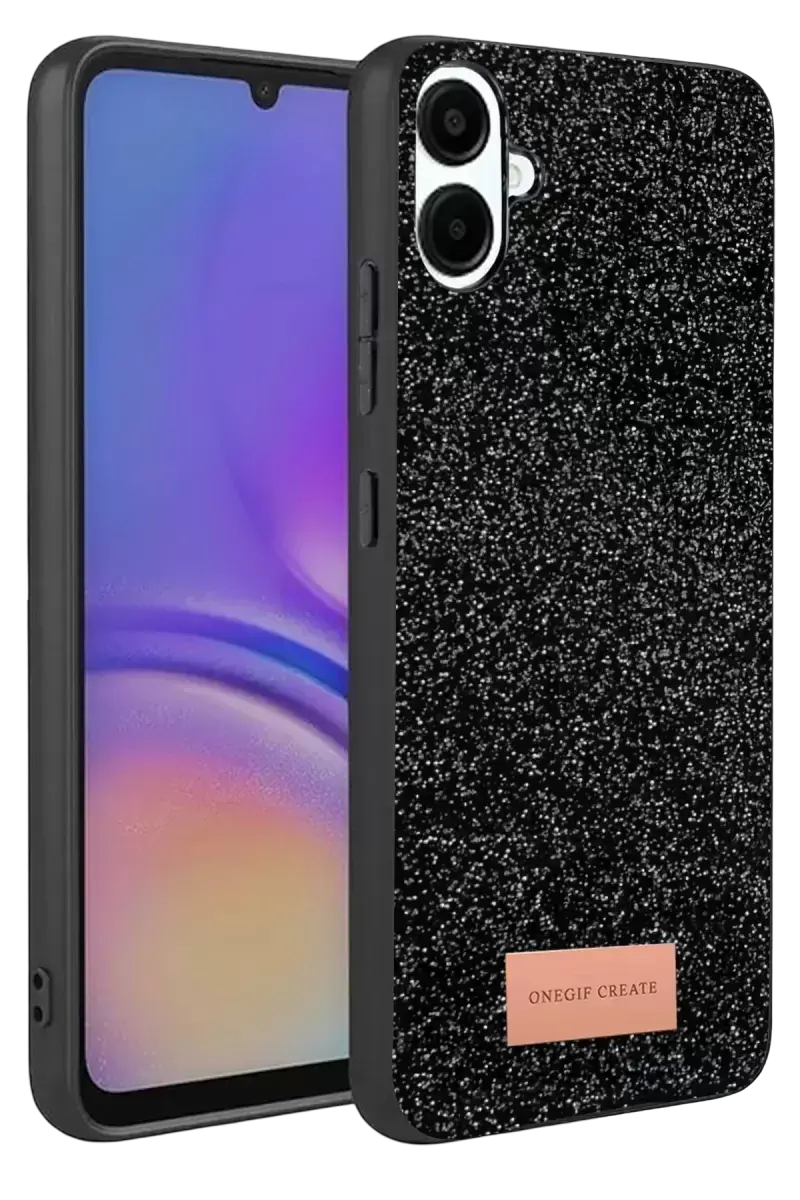 Onegif Samsung Galaxy A07 4g Bright Simli Kapak - Siyah