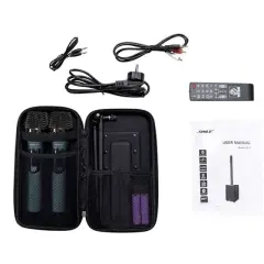 Shile Sl-7 2 El Mikrofonlu Kumandalı Usb+sd+bluetooth Seyyar Profesyonel Taşınabilir Sütun Tipi Ses Sistemi