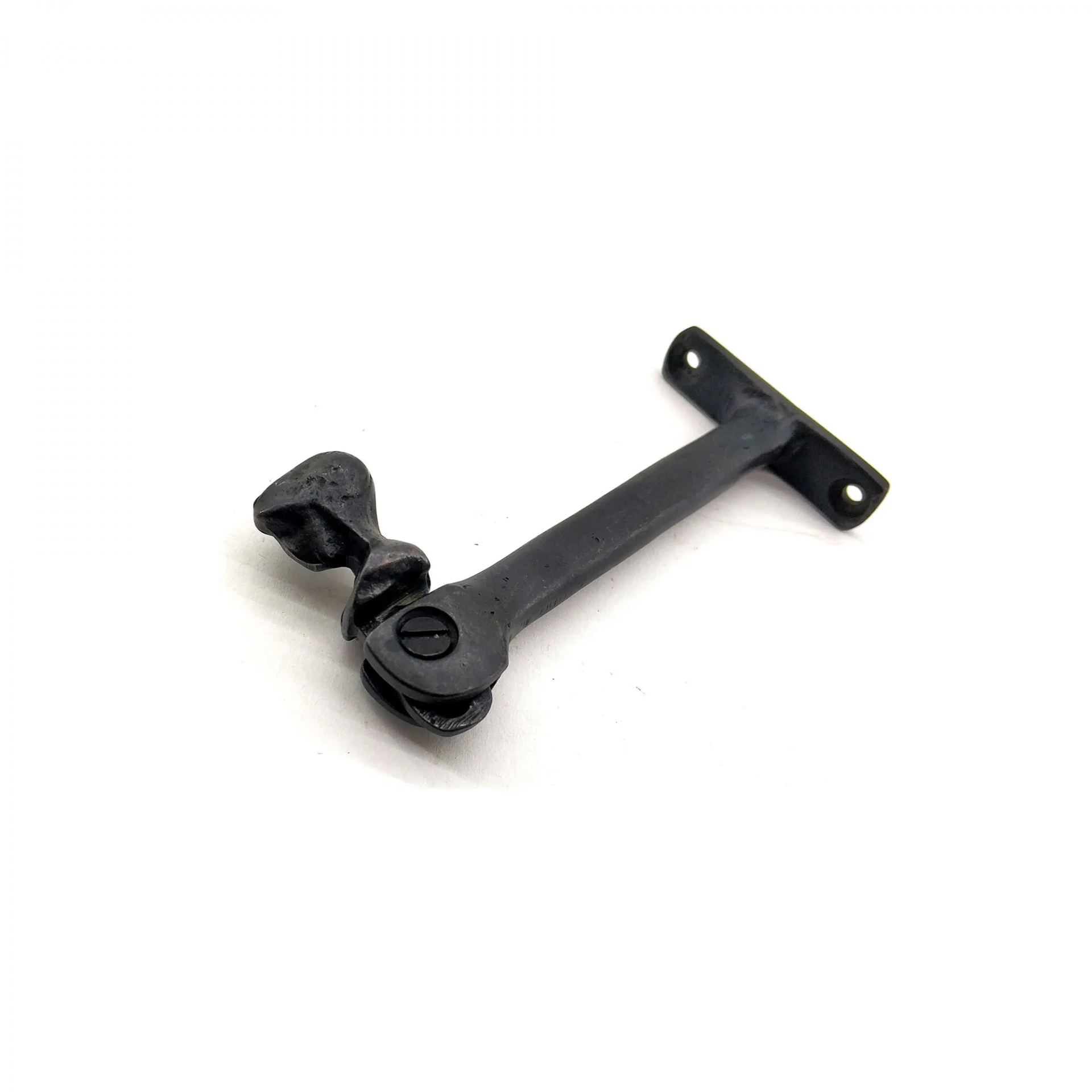 Antika Tarz Dekoratif Pirinç Kafalı Panjur Stoperi - 105x55 Mm, Oksit