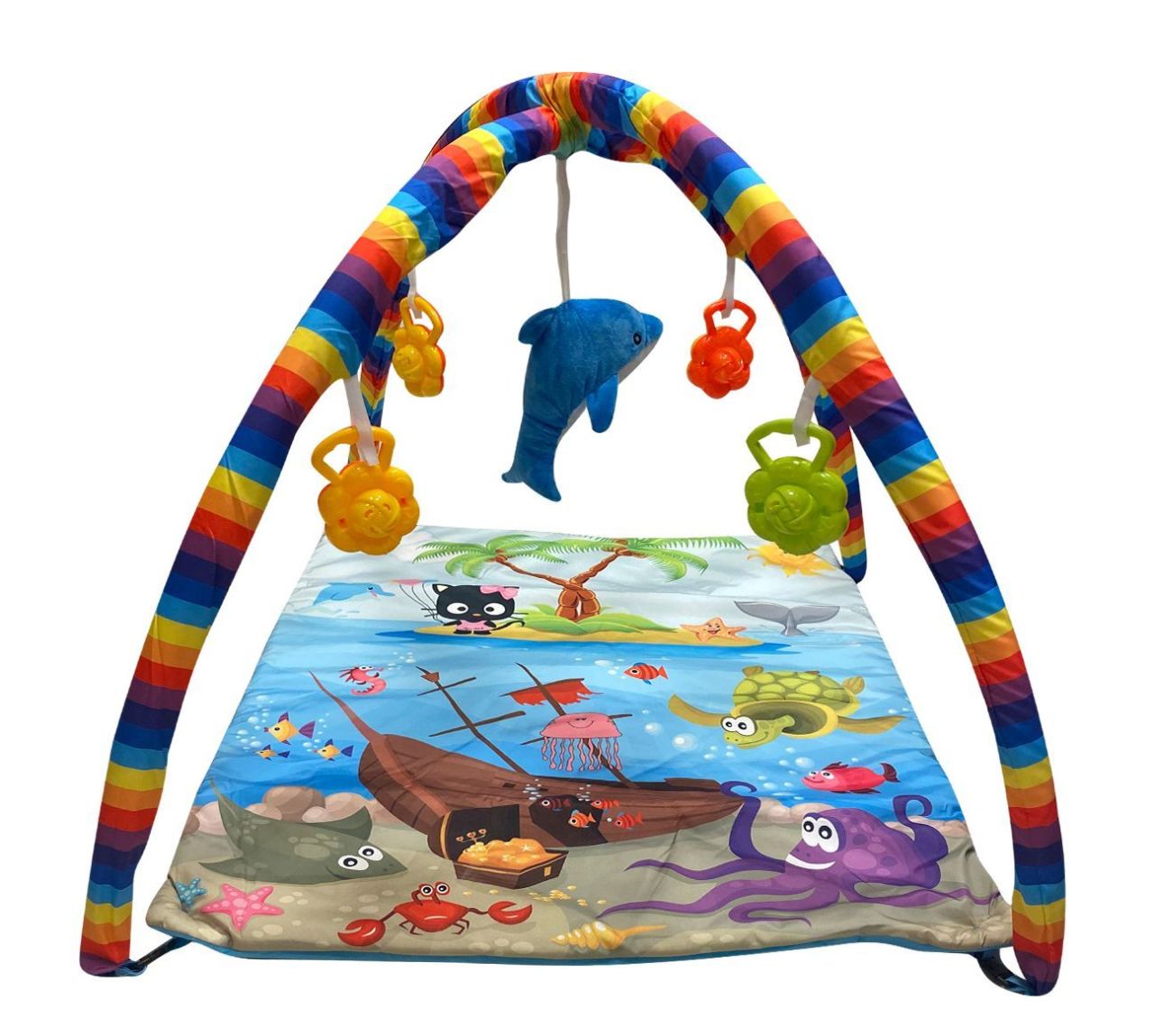 Aybaby Funny Oyuncaklı Bebek Oyun Halısı 80x70 Cm - Korsan