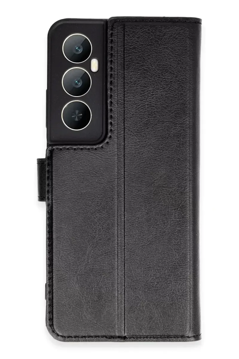 Newface Realme C65 Kılıf Trend S Plus Kapaklı Kılıf - Siyah