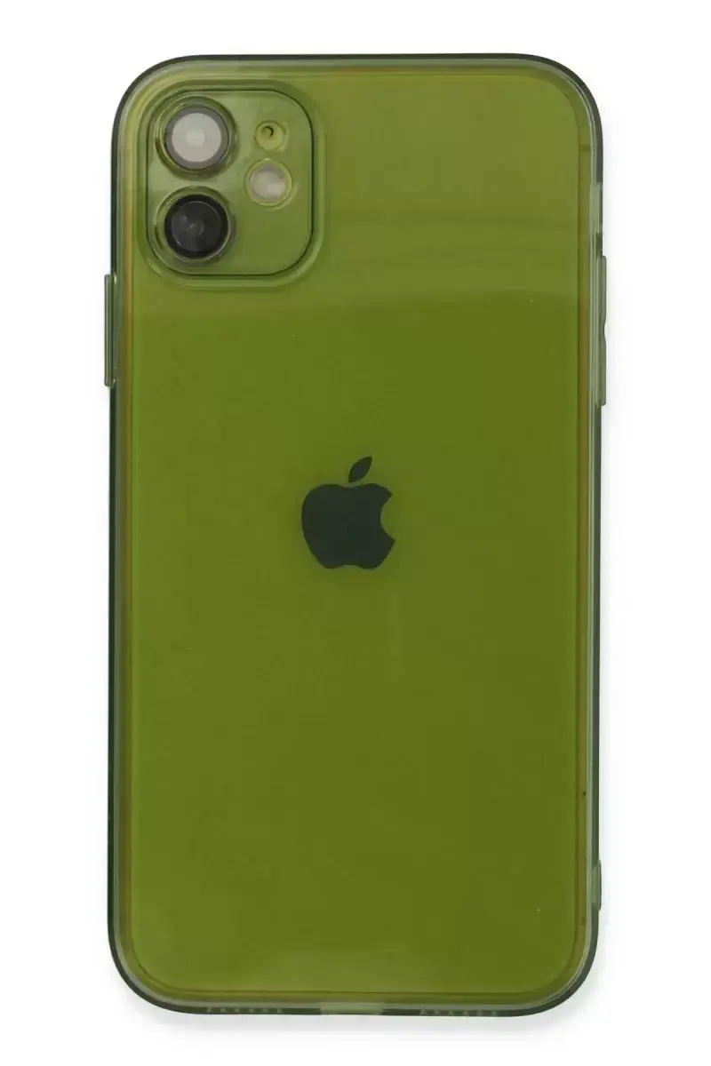 Newface Apple İphone 12 Kılıf Fly Lens Silikon - Yeşil
