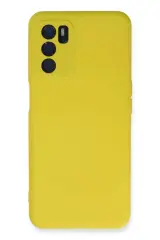 Newface Oppo A16 Kılıf Nano İçi Kadife Silikon - Sarı