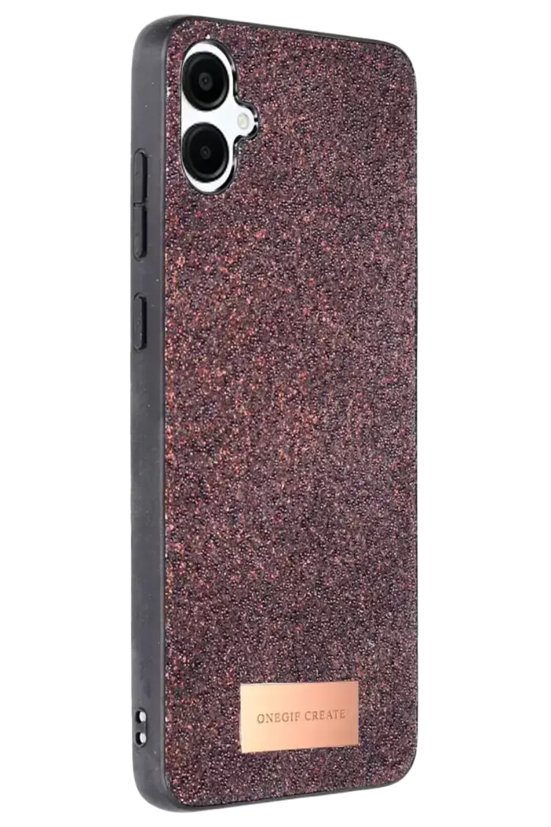 Onegif Samsung Galaxy A06 Bright Simli Kapak - Derin Mor