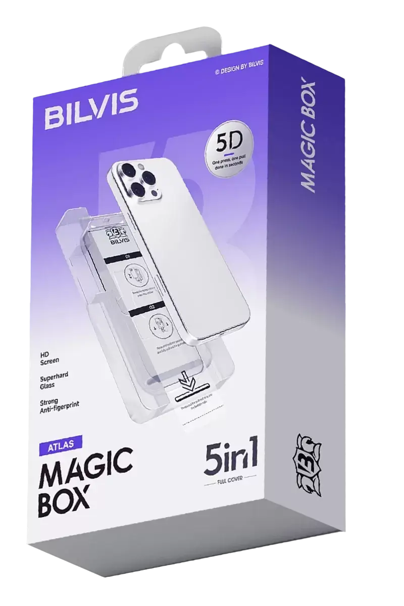 Newface Apple İphone 14 Bilvis 5in1 3d Magic Cam Ekran Koruyucu - Siyah